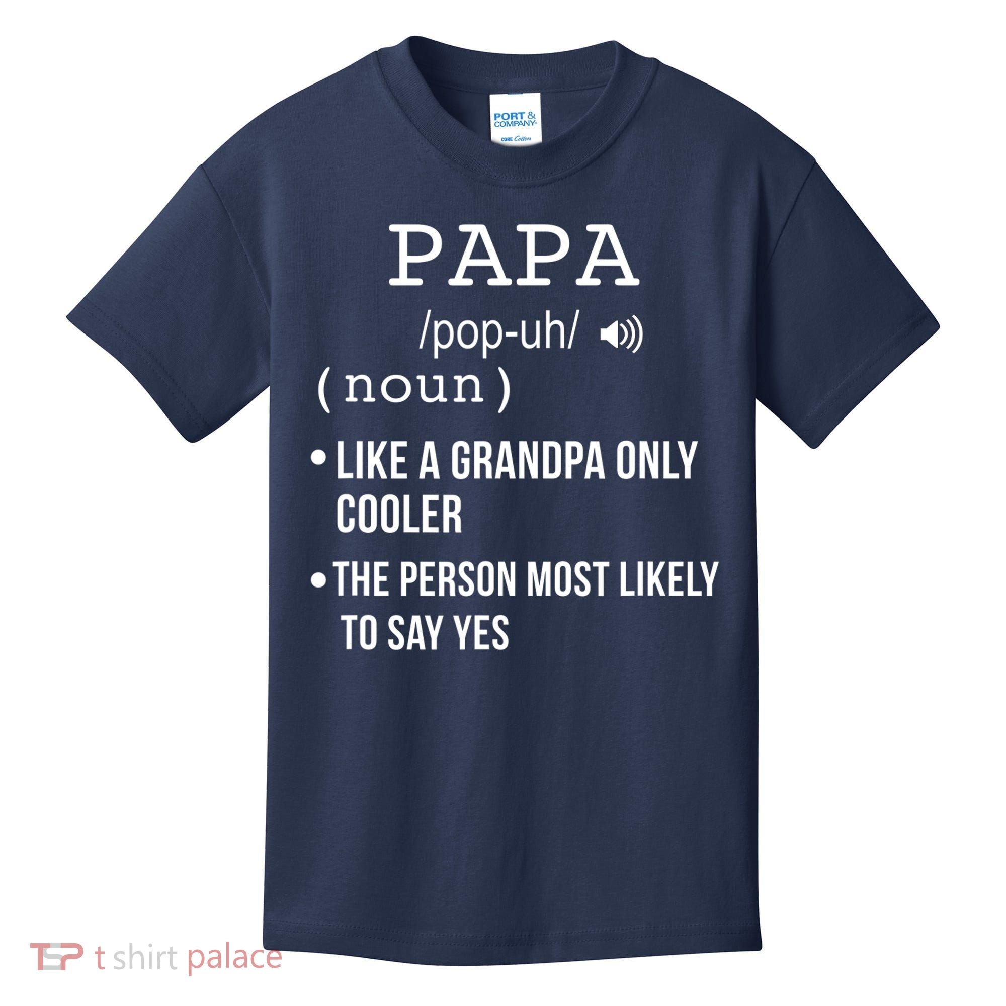 Papa Gift From Grandkids Father's Day Shirt Papa Definition Kids T-Shirt