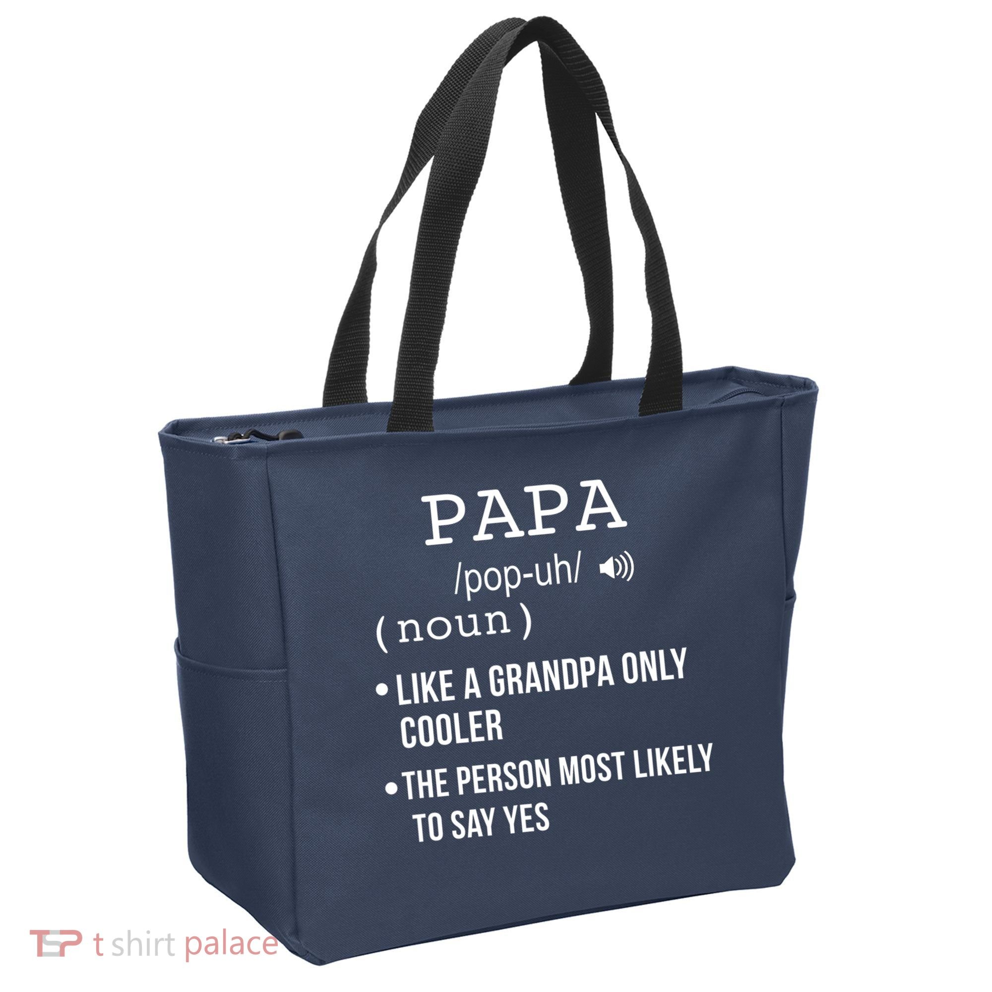 Papa Gift From Grandkids Father's Day Shirt Papa Definition Tote Bag