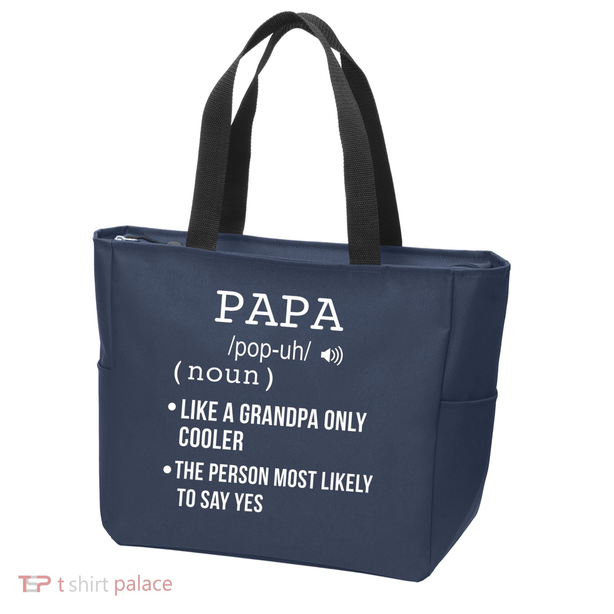Papa Gift From Grandkids Father's Day Shirt Papa Definition Tote Bag