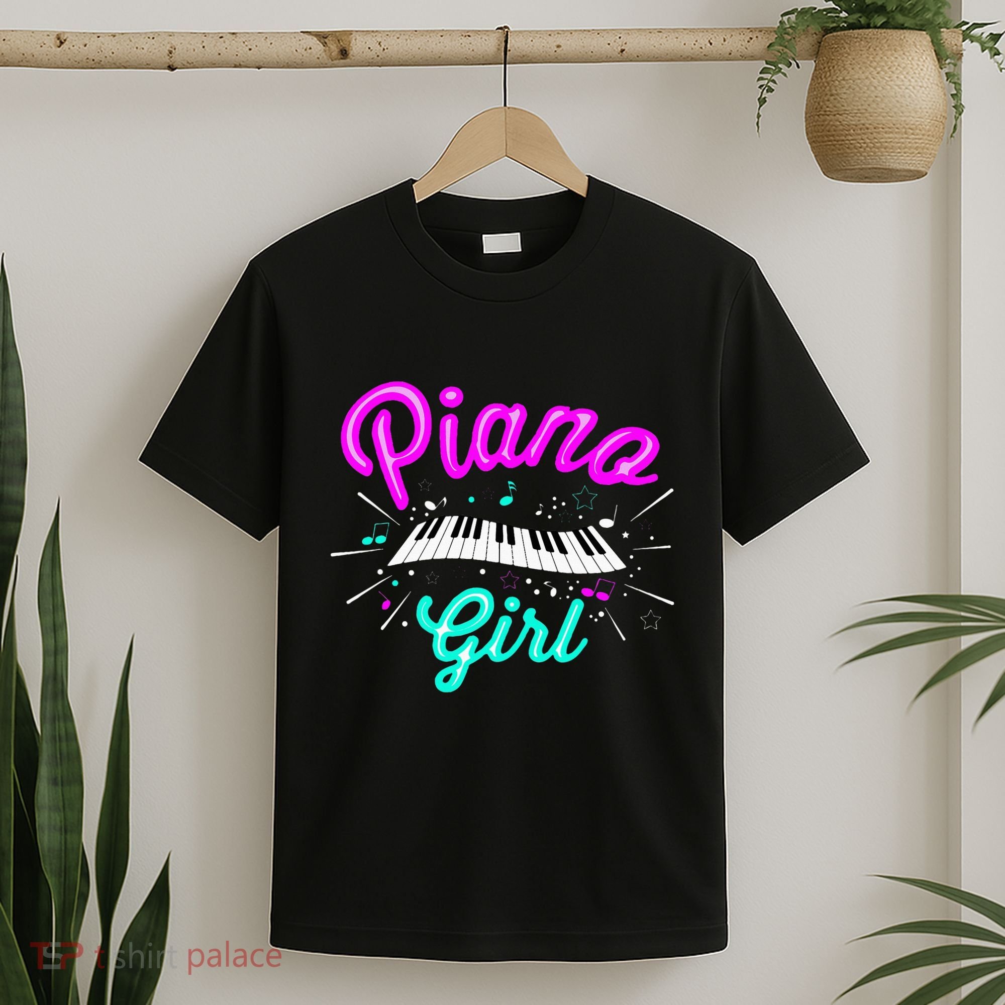 Piano Girl Funny Pianist Music Keyboardist Musician Outfit T-Shirt