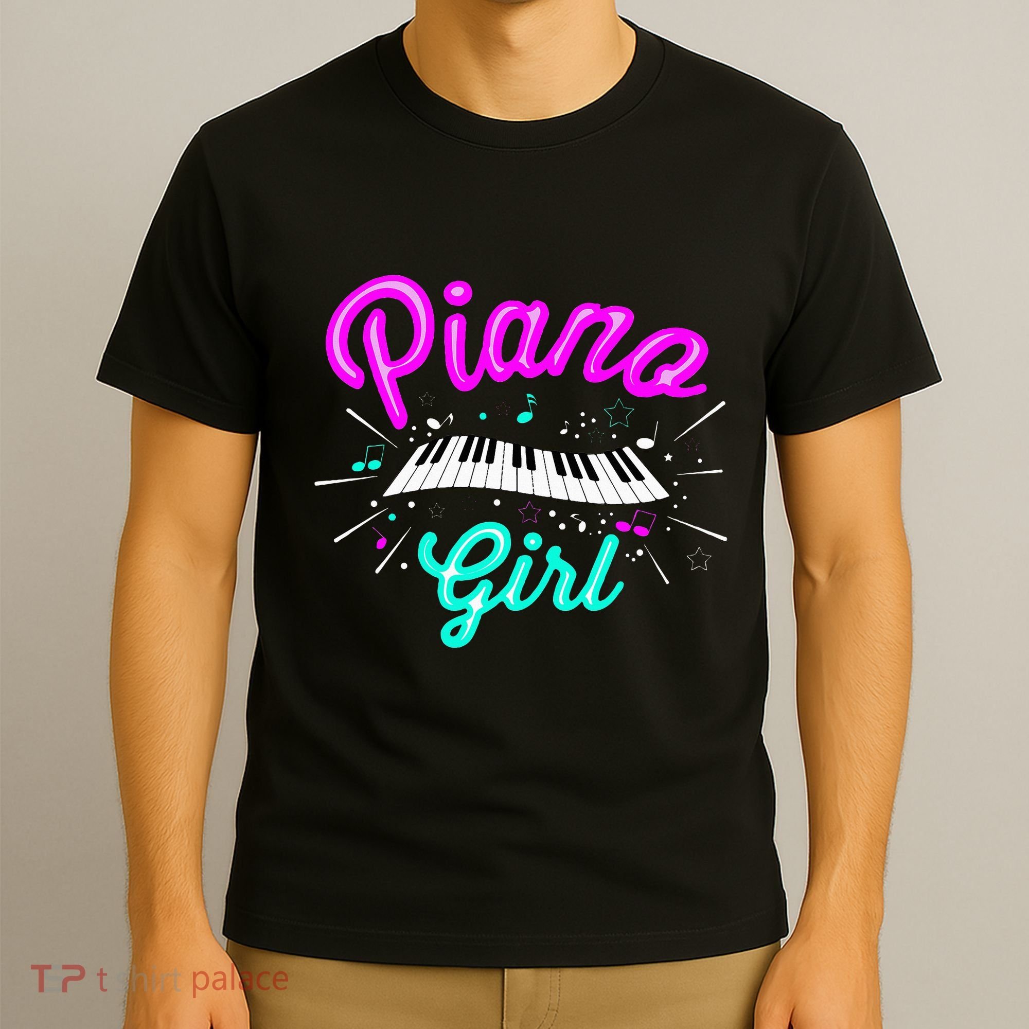 Piano Girl Funny Pianist Music Keyboardist Musician Outfit T-Shirt