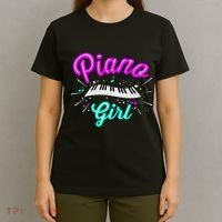 Piano Girl Funny Pianist Music Keyboardist Musician Outfit T-Shirt thumb 4