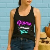 Piano Girl Funny Pianist Music Keyboardist Musician Outfit Women's Tank Top thumb 2