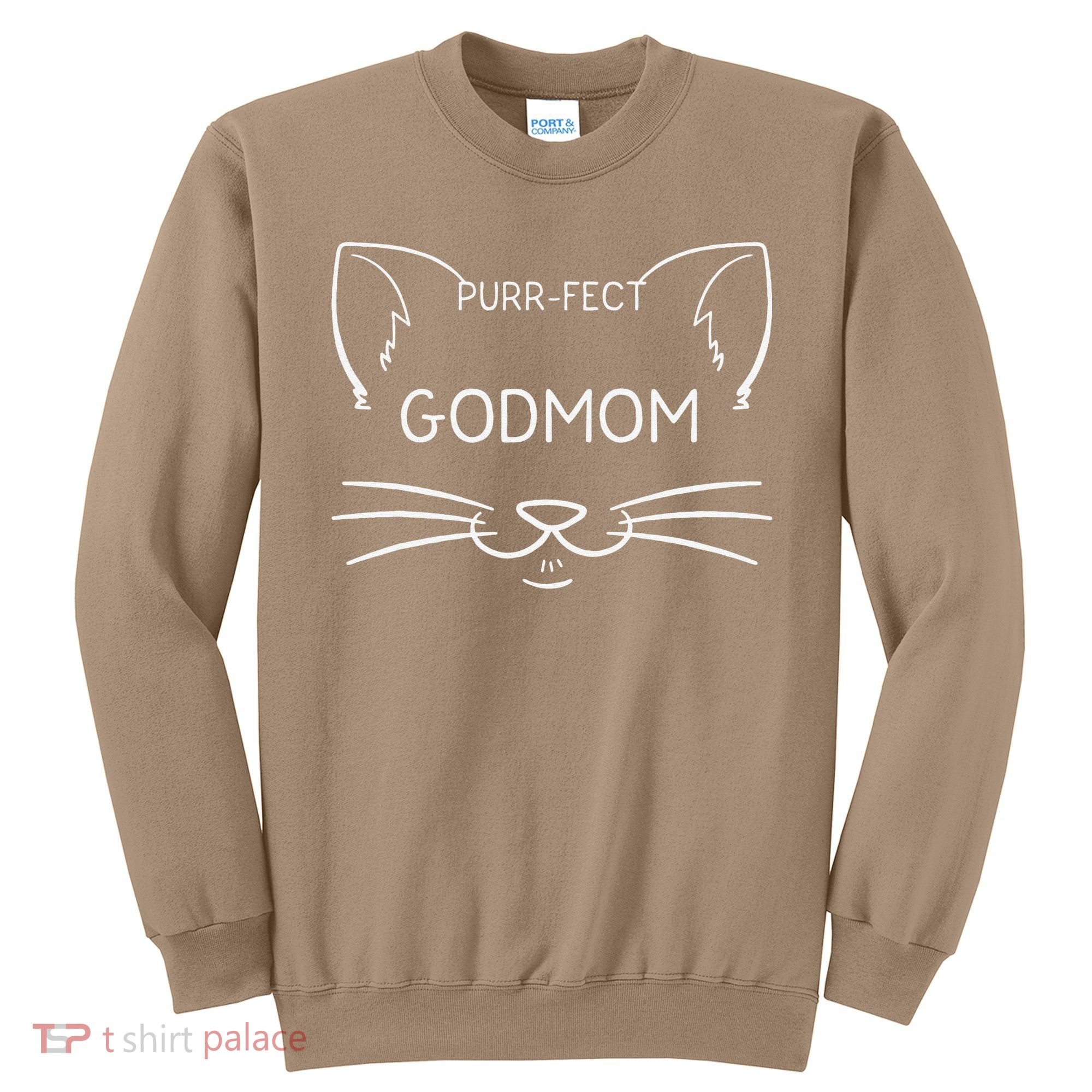 Purrfect Godmom Funny Cat Lover Godmother Kitty Owner Sweatshirt