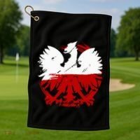 Poland Gift For Polish Poland Polska Krakoau Golf Towel thumb 1