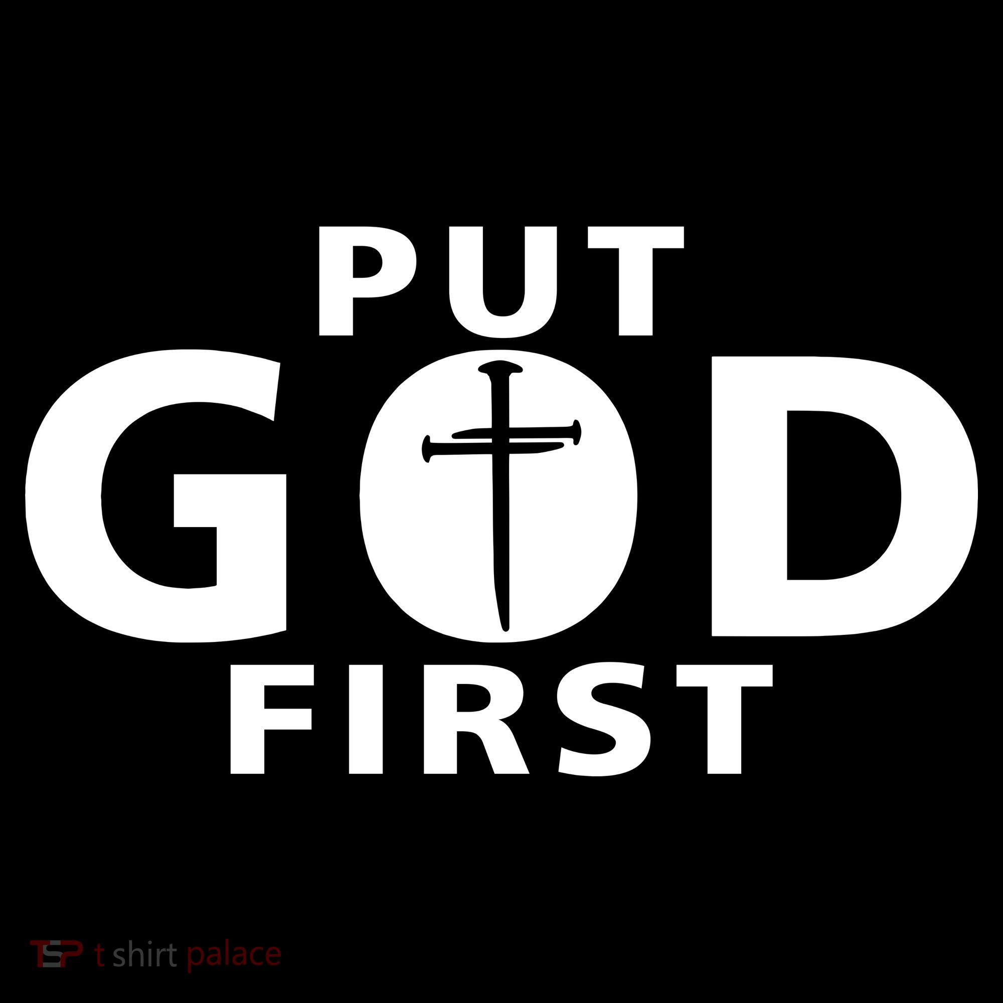 Put God First Christian 3 Nails Cross Catholic Jesus Christ Sweatshirt