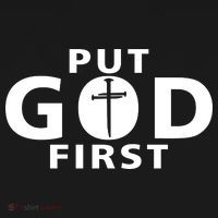 Put God First Christian 3 Nails Cross Catholic Jesus Christ Women's T-Shirt thumb 6