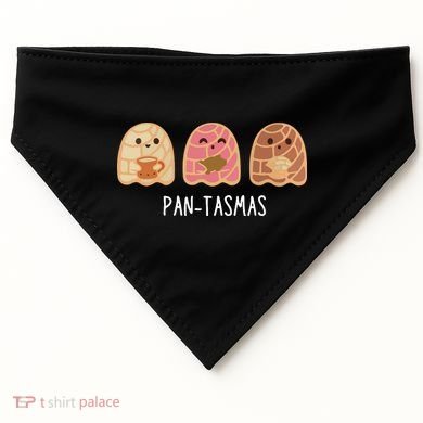 Pantasmas Ghost Funny Spooky Conchas Mexican Ghost USA-Made Doggie Bandana