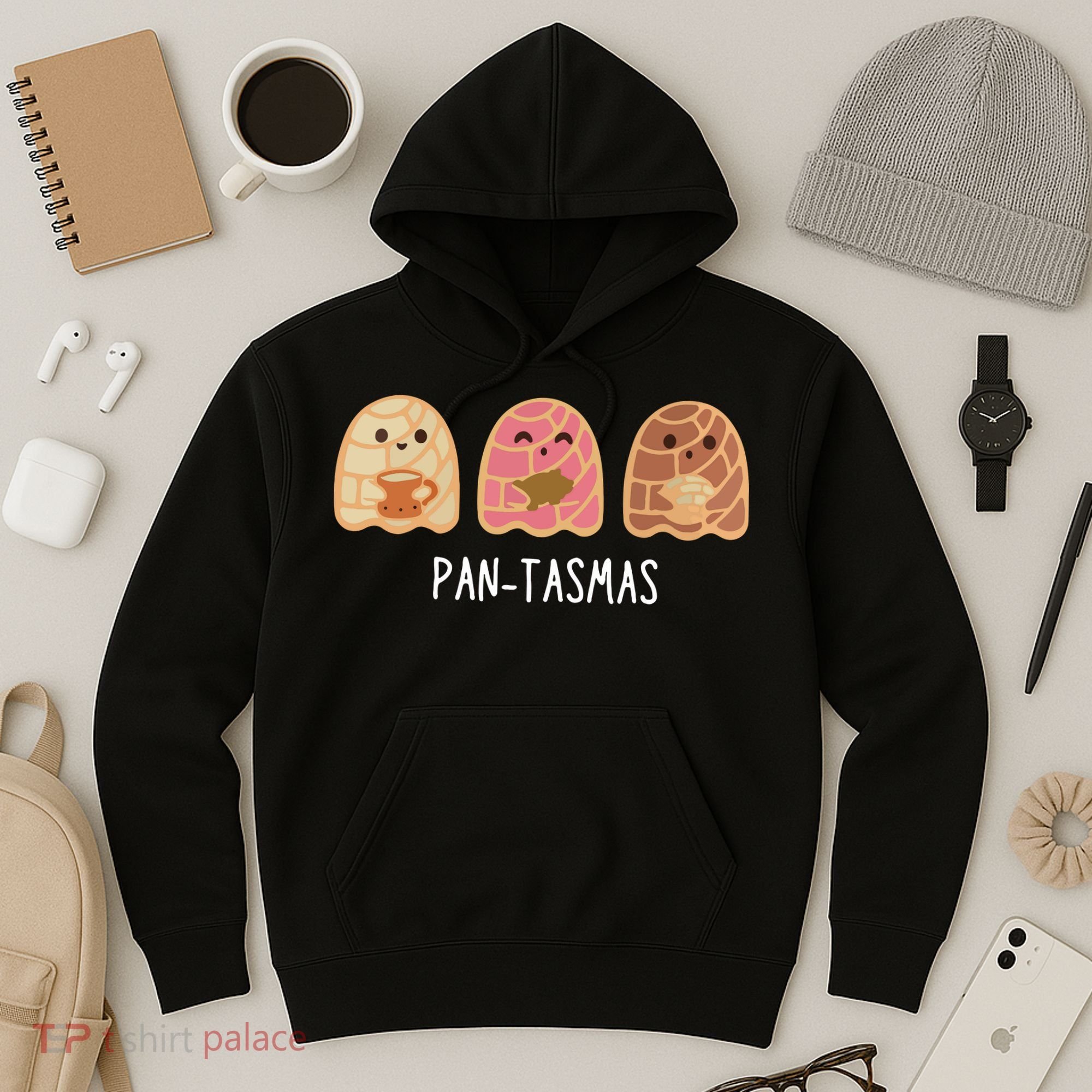 Pantasmas Ghost Funny Spooky Conchas Mexican Ghost Hoodie