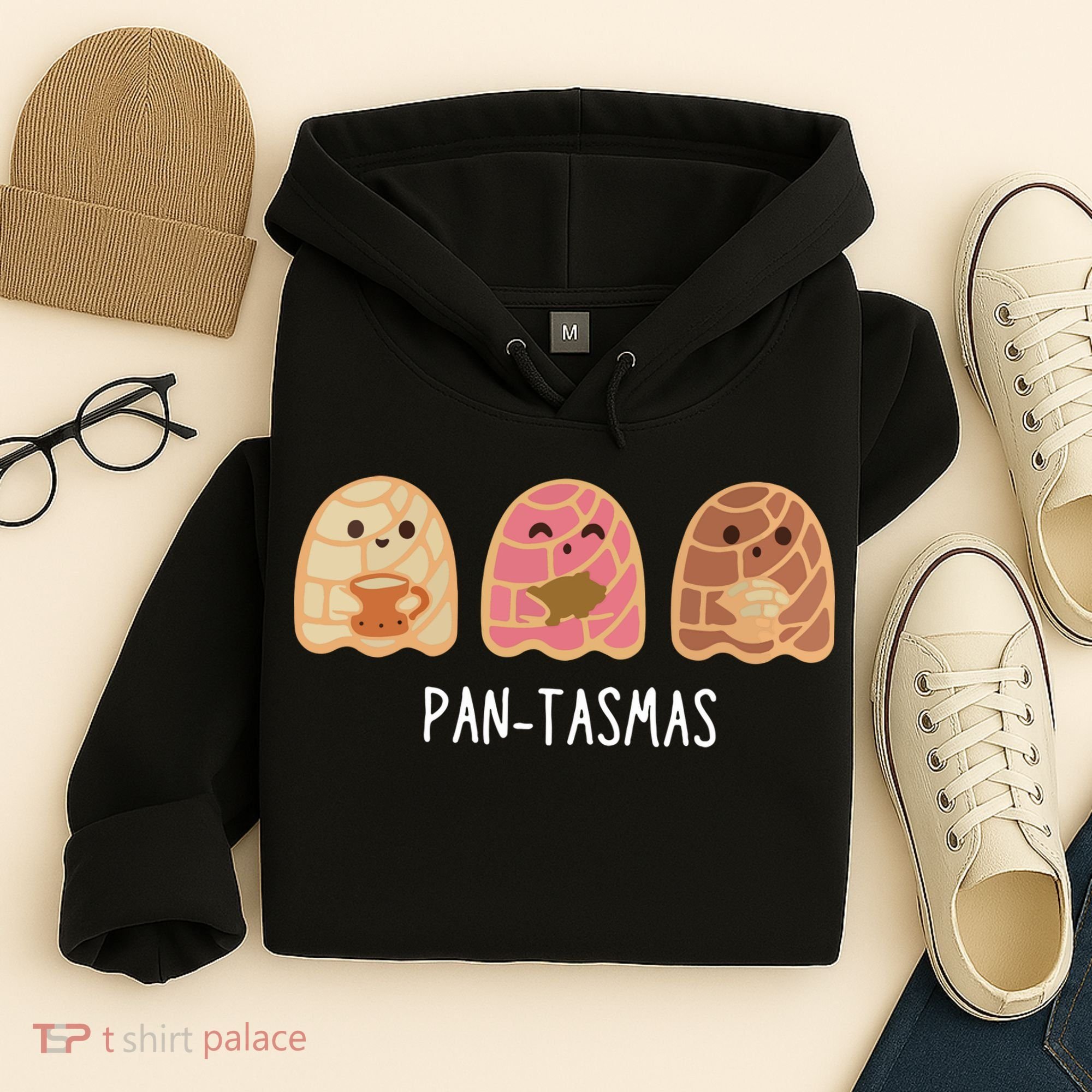 Pantasmas Ghost Funny Spooky Conchas Mexican Ghost Hoodie
