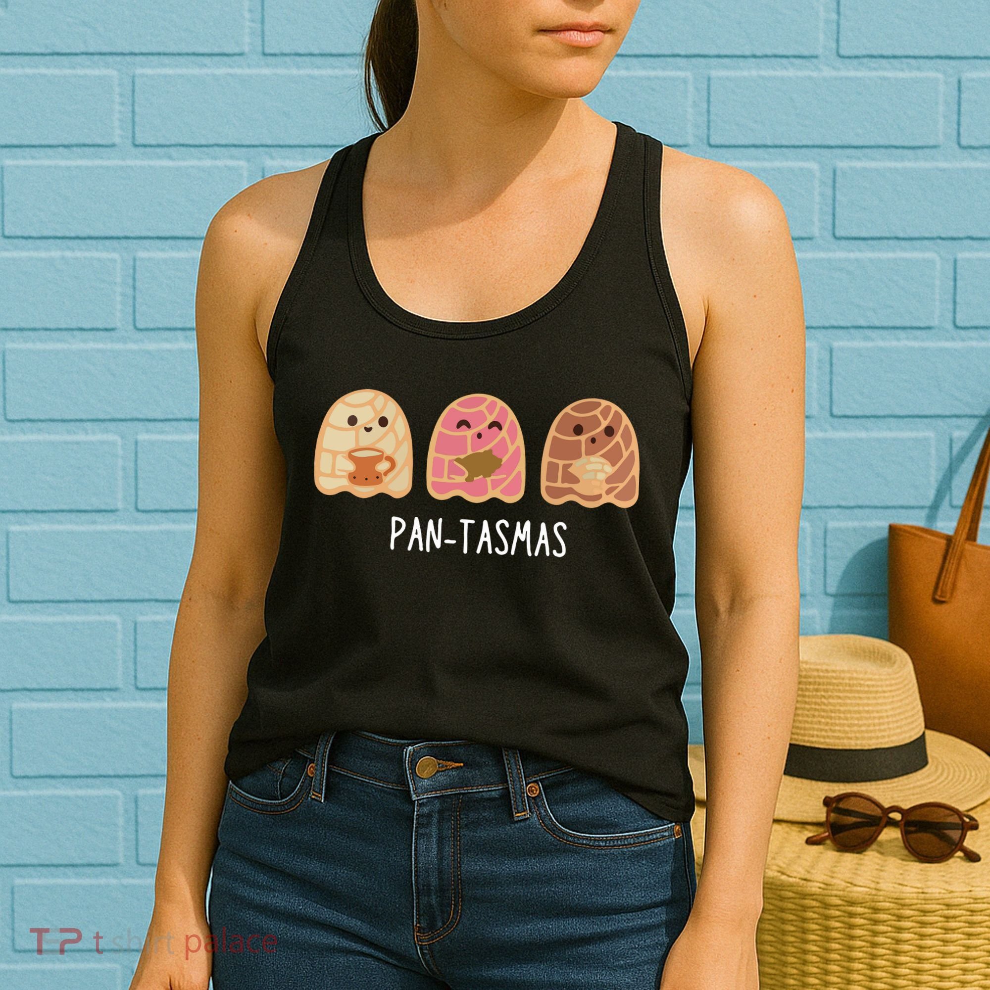 Pantasmas Ghost Funny Spooky Conchas Mexican Ghost Women's Tank Top