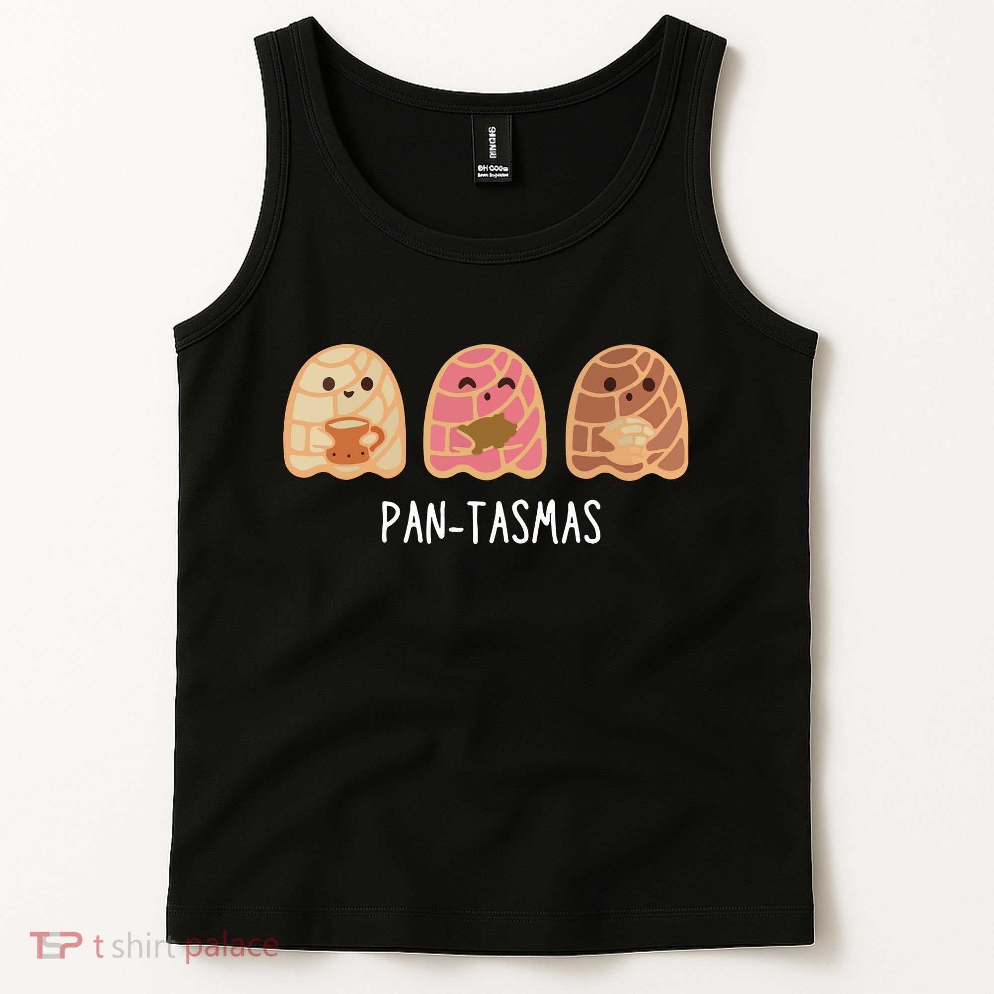 Pantasmas Ghost Funny Spooky Conchas Mexican Ghost Tank Top