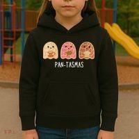 Pantasmas Ghost Funny Spooky Conchas Mexican Ghost Kids Hoodie thumb 3