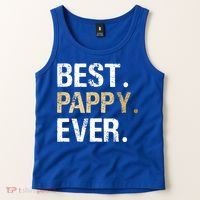 Pappy Gift From Granddaughter Grandson Best Pappy Ever Gift Tank Top thumb 2
