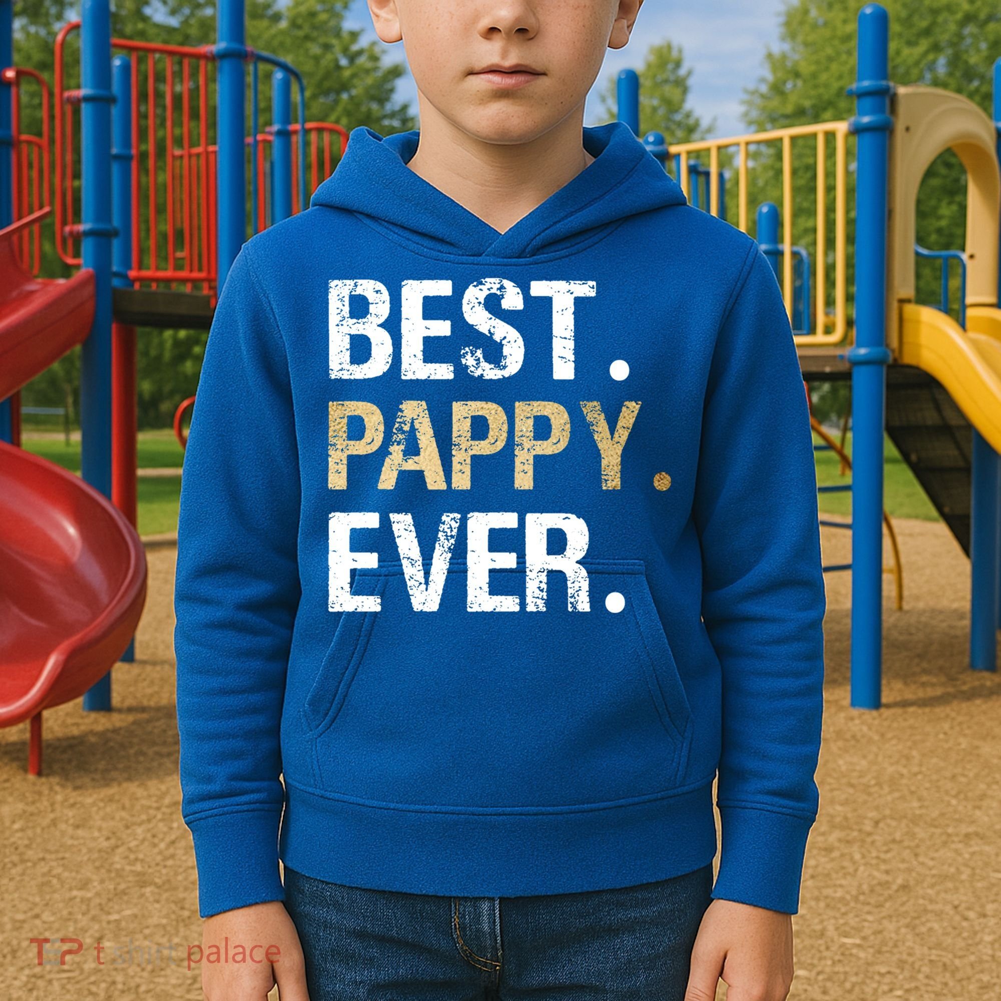 Pappy Gift From Granddaughter Grandson Best Pappy Ever Gift Kids Hoodie