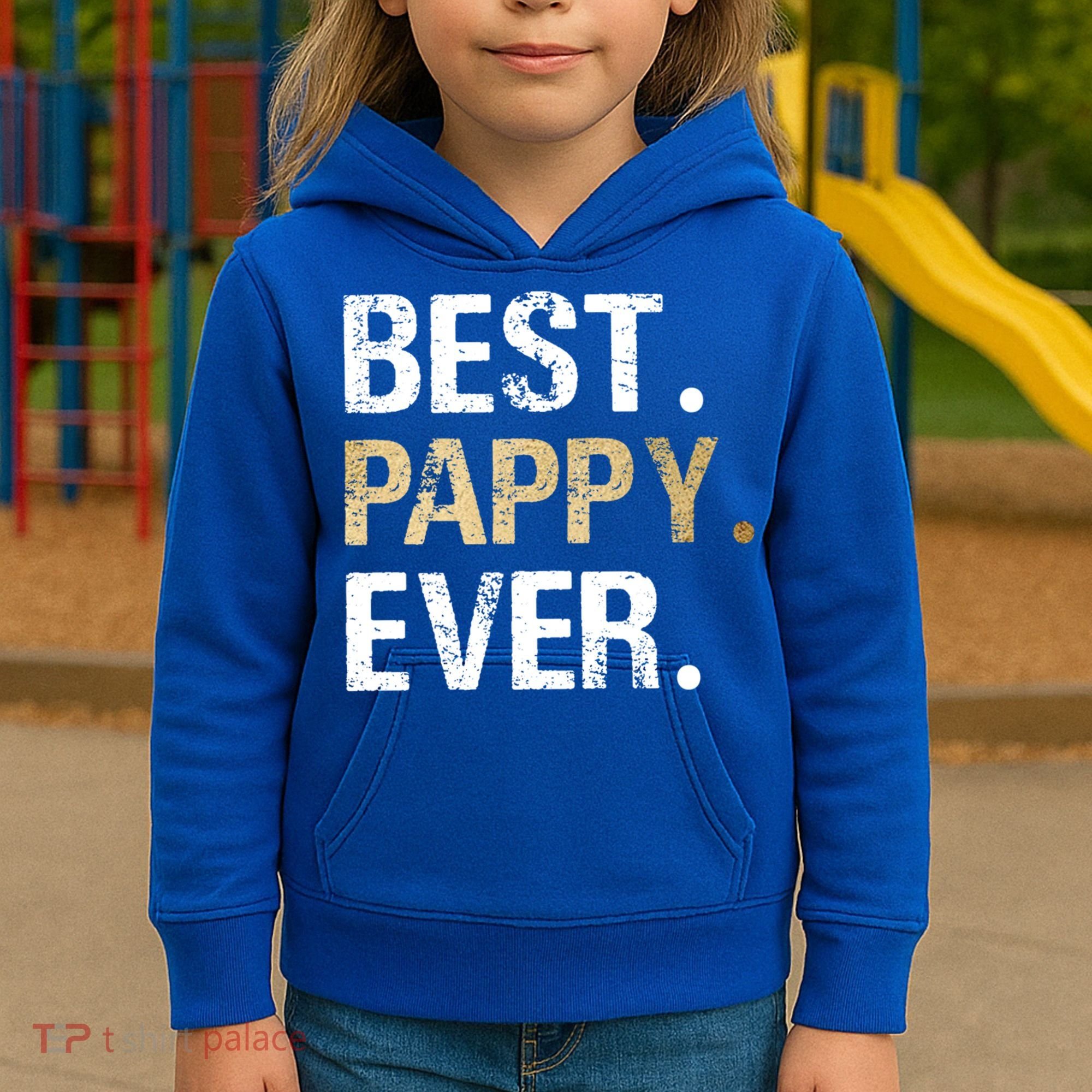 Pappy Gift From Granddaughter Grandson Best Pappy Ever Gift Kids Hoodie