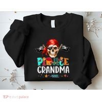 Pirate Grandma Funny Birthday Pirate Day Family Matching Sweatshirt thumb 2