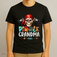 Pirate Grandma Funny Birthday Pirate Day Family Matching T-Shirt thumb 3