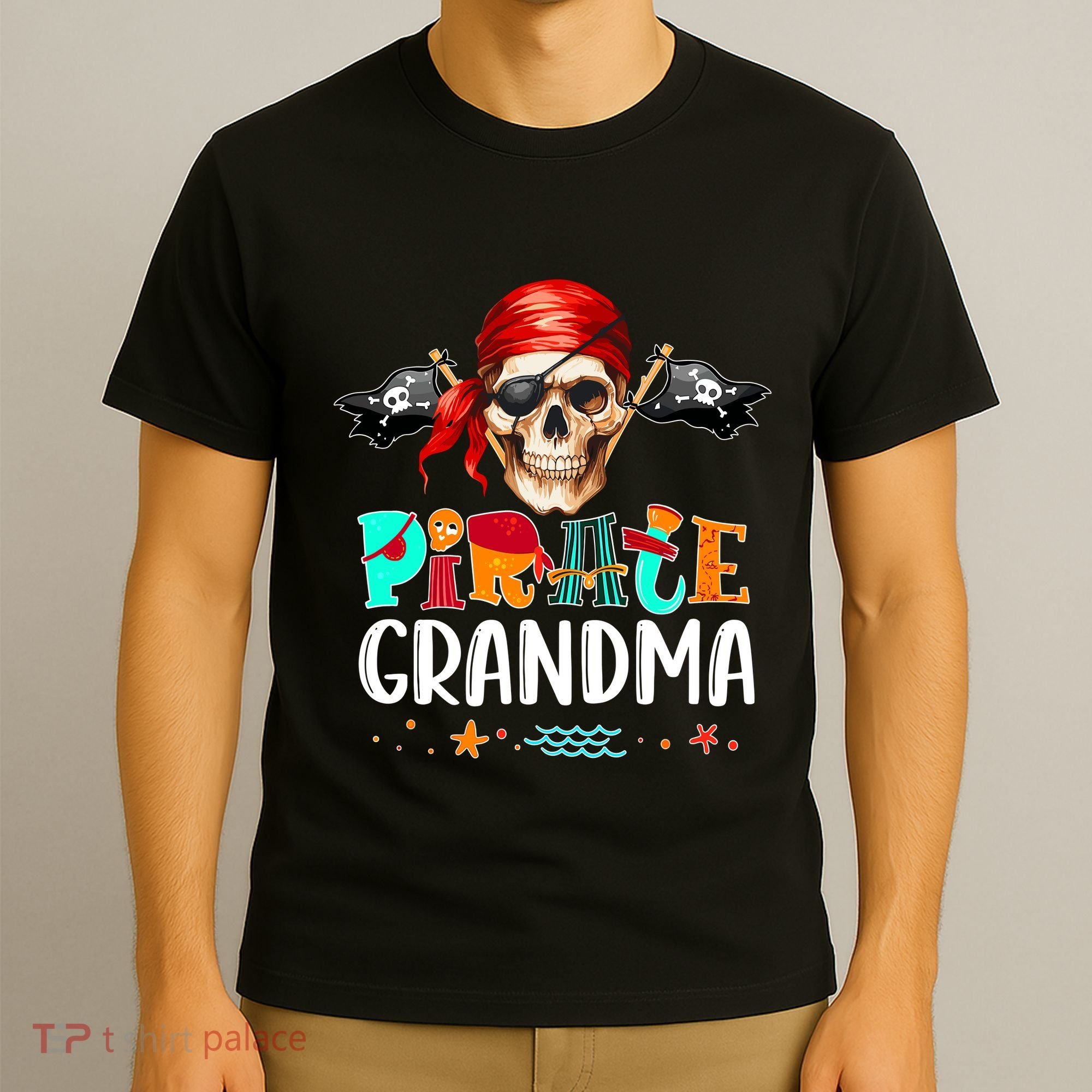 Pirate Grandma Funny Birthday Pirate Day Family Matching T-Shirt
