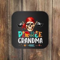 Pirate Grandma Funny Birthday Pirate Day Family Matching Coaster thumb 0