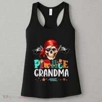 Pirate Grandma Funny Birthday Pirate Day Family Matching Women's Tank Top thumb 3