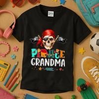 Pirate Grandma Funny Birthday Pirate Day Family Matching Kids T-Shirt thumb 3