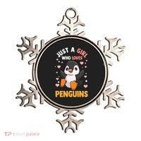 Penguin Gift For Girls Just A Girl Who Loves Penguins Gift Ornament thumb 0