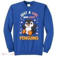 Penguin Gift For Girls Just A Girl Who Loves Penguins Gift Sweatshirt thumb 0