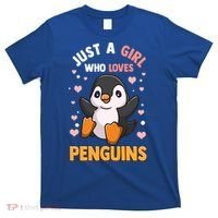Penguin Gift For Girls Just A Girl Who Loves Penguins Gift T-Shirt thumb 0