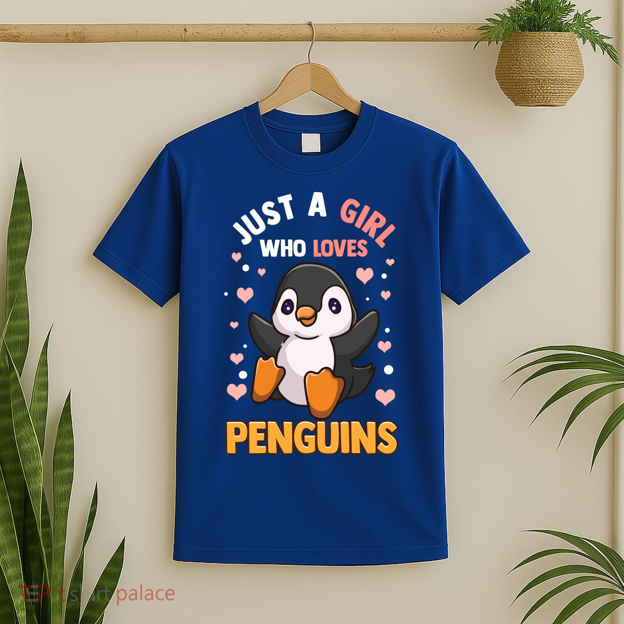 Penguin Gift For Girls Just A Girl Who Loves Penguins Gift T-Shirt