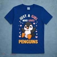Penguin Gift For Girls Just A Girl Who Loves Penguins Gift T-Shirt thumb 5
