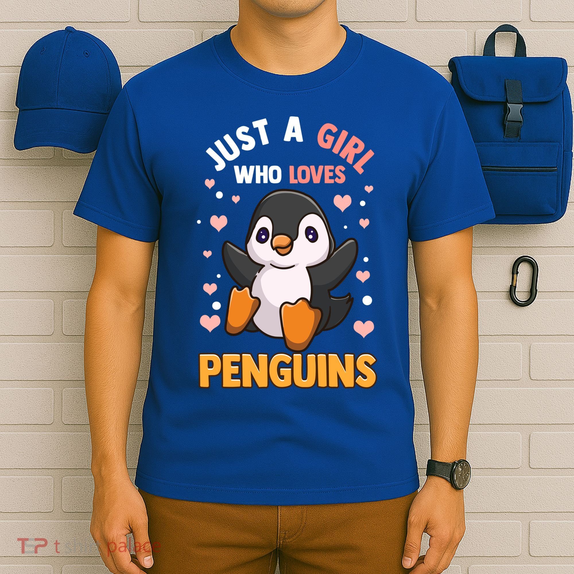 Penguin Gift For Girls Just A Girl Who Loves Penguins Gift T-Shirt