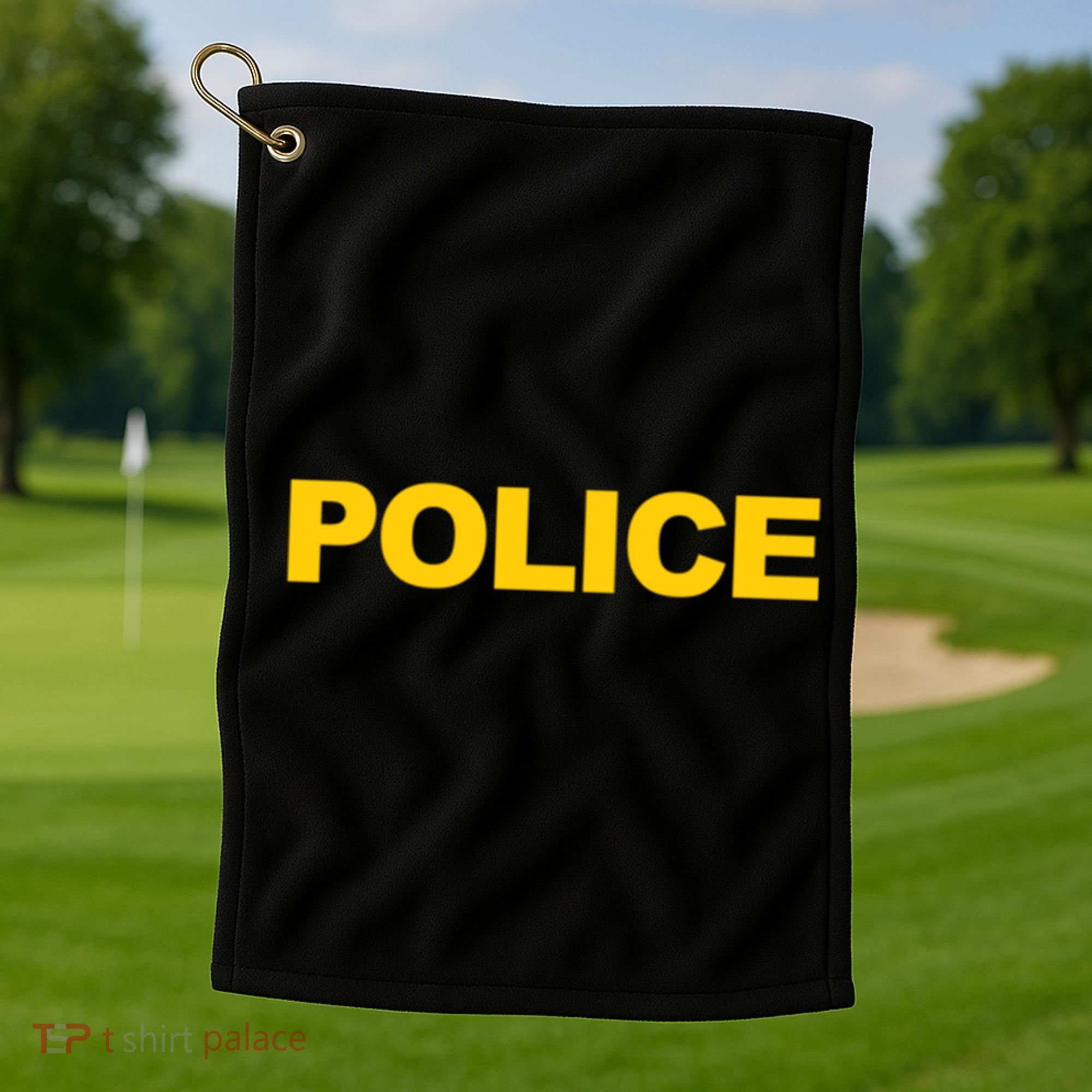 Police Gift Front And Back Print Police Law Enforcet Golf Towel