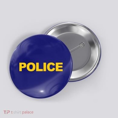 Police Gift Front And Back Print Police Law Enforcet Button