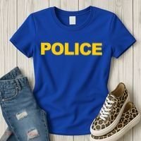 Police Gift Front And Back Print Police Law Enforcet Women's T-Shirt thumb 3