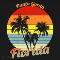 Punta Gorda Florida Retro Tropical Palm Trees Vacation Cute Gift Ornament thumb 1