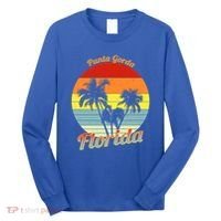 Punta Gorda Florida Retro Tropical Palm Trees Vacation Cute Gift Long Sleeve Shirt thumb 0