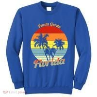 Punta Gorda Florida Retro Tropical Palm Trees Vacation Cute Gift Sweatshirt thumb 0