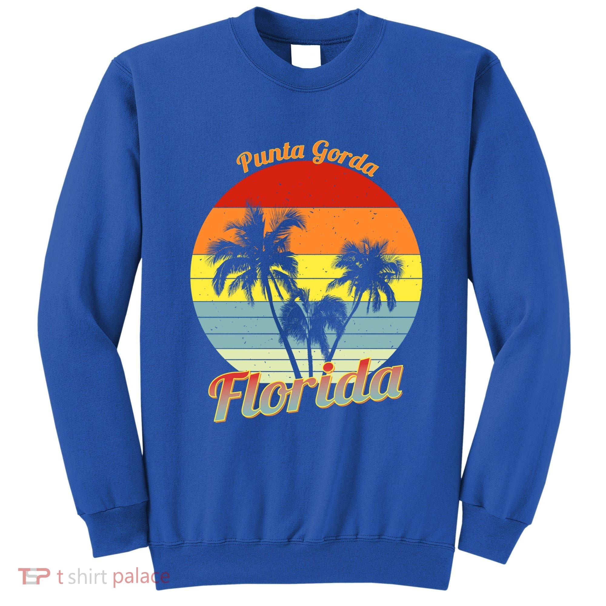 Punta Gorda Florida Retro Tropical Palm Trees Vacation Cute Gift Sweatshirt