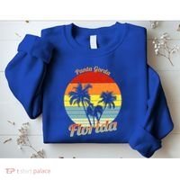 Punta Gorda Florida Retro Tropical Palm Trees Vacation Cute Gift Sweatshirt thumb 2