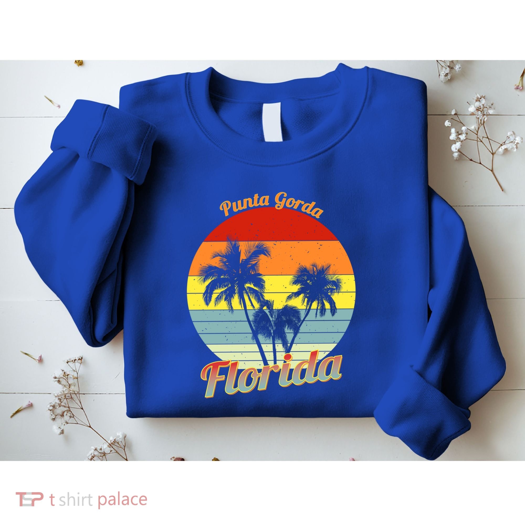 Punta Gorda Florida Retro Tropical Palm Trees Vacation Cute Gift Sweatshirt