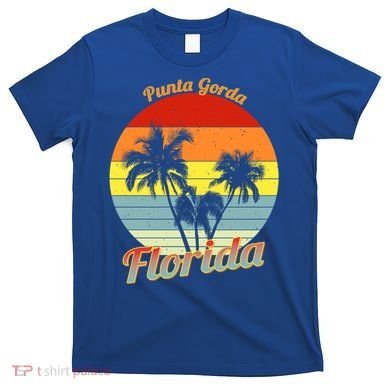Punta Gorda Florida Retro Tropical Palm Trees Vacation Cute Gift T-Shirt