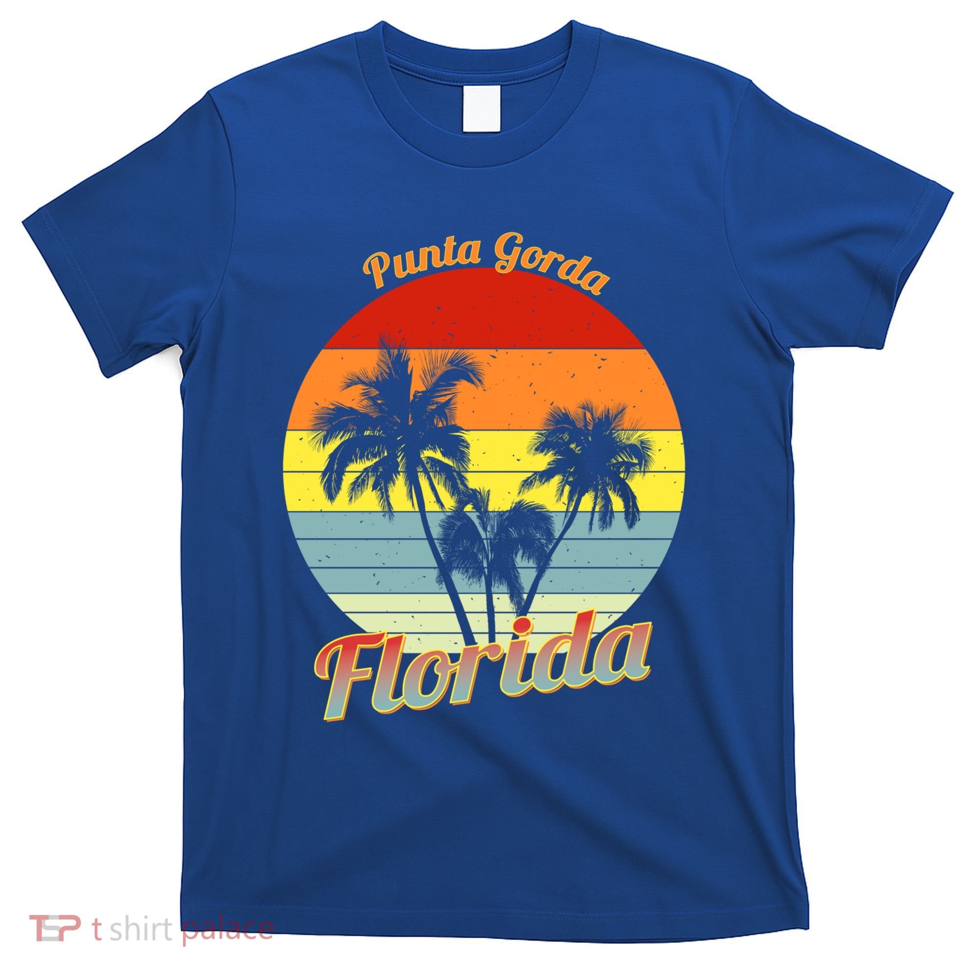 Punta Gorda Florida Retro Tropical Palm Trees Vacation Cute Gift T-Shirt