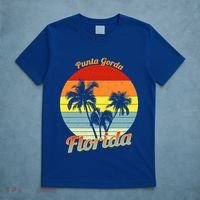 Punta Gorda Florida Retro Tropical Palm Trees Vacation Cute Gift T-Shirt thumb 5