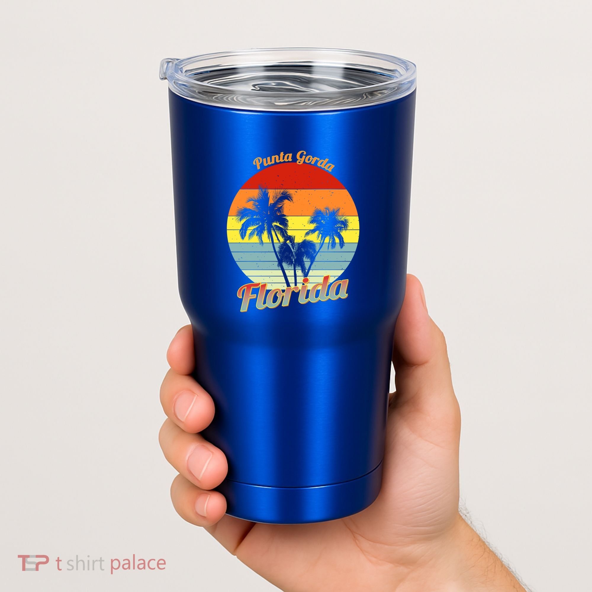 Punta Gorda Florida Retro Tropical Palm Trees Vacation Cute Gift Tumbler