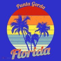 Punta Gorda Florida Retro Tropical Palm Trees Vacation Cute Gift Toddler Hoodie thumb 2