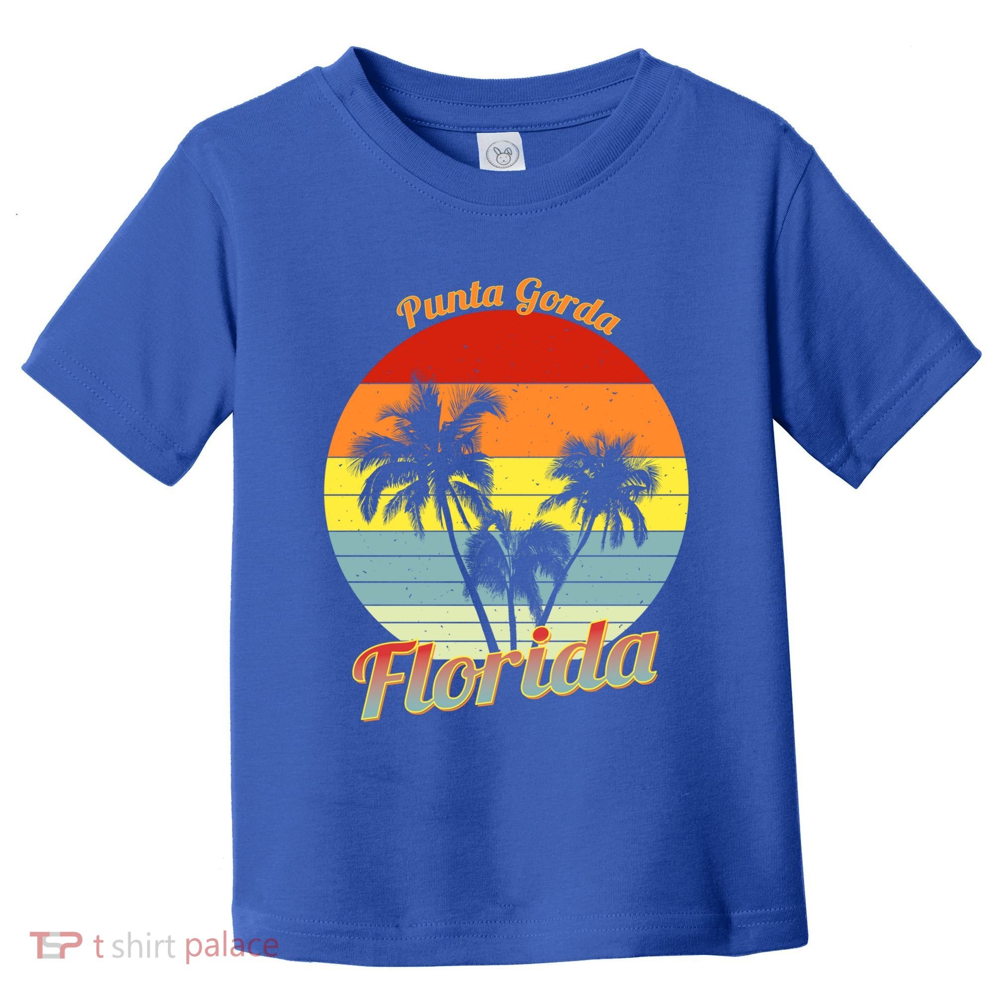 Punta Gorda Florida Retro Tropical Palm Trees Vacation Cute Gift Toddler T-Shirt