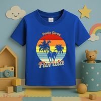 Punta Gorda Florida Retro Tropical Palm Trees Vacation Cute Gift Toddler T-Shirt thumb 3