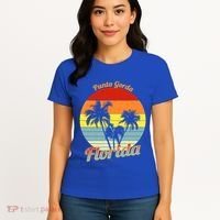 Punta Gorda Florida Retro Tropical Palm Trees Vacation Cute Gift Women's T-Shirt thumb 4