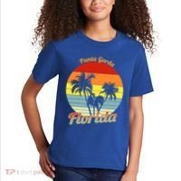 Punta Gorda Florida Retro Tropical Palm Trees Vacation Cute Gift Kids T-Shirt thumb 2